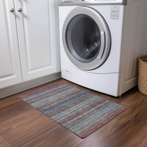 Chantille ACN589 Taupe 1'8" x 2'6" Indoor Outdoor Area Rug, Easy Clean, Machine Washable, Non Shedding, Bedroom, Living Room, Dining Room, Kitchen, Patio Rug by Addison Rugs