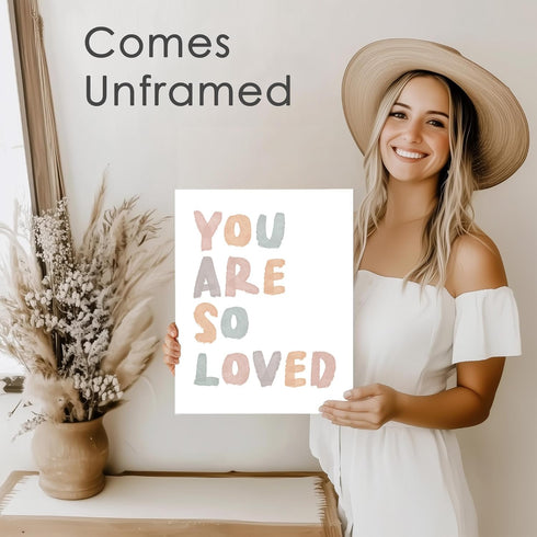 8x10 DREAM BIG PRINTABLES You Are So Loved Art Print - (Unframed) | Kids Wall Decor for Bedrooms, Classrooms
