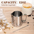 12oz Milk Frothing Pitcher - 304 Stainless Steel Milk Frother Cup with Clear Scale for Barista Accessories