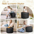AS AWESLING Plush Round Ottoman Foot Rest - Dual Size Comfort for Living Room
