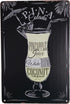 8" x 12" Popular Cocktails and Drink Bar Mix Recipes Menu for Bartenders on Metal Tin Sign