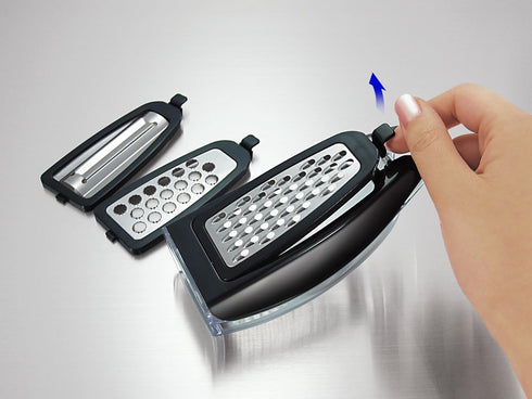 Palm Grater | Citrus Lemon Zester, Small Cheese Grater with Container, Hand Grater for Kitchen
