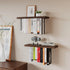 2 Pack Floating Bookshelves for Wall, Rustic Wood Hanging Wall Bookshelf, Upside Down Book Shelf and Wall Mounted