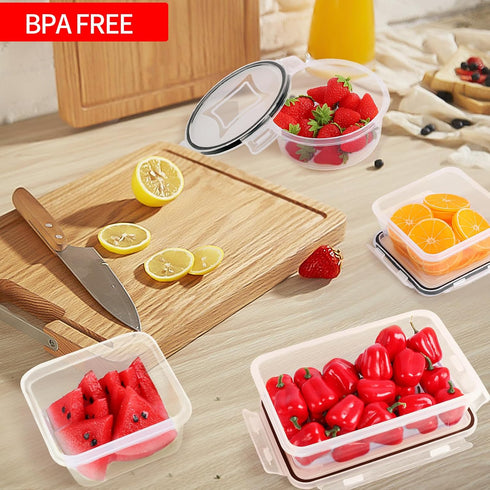 Skroam 36 Pack Food Storage Containers, 18 Airtight Kitchen Storage & Lids, BPA-Free Meal Prep with Labels