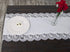 White Royal Rose European Antique Lace Jacquard Table Runner, Dresser Scarf (16Wx36L)
