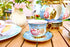 TATSUMI 20 Set set Set,Tea Set Pieces Porcelain Tea With Metal Holder, European Ceramic tea for adults,Flower Tea