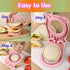 Sandwich Cutter and Sealer, Uncrustable Sandwich Maker for Kids Lunch, Pink