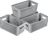 Simplify 4Pk Small Slide 2 Stack It Tote Basket, Open Bins for Storage & Organization in Bathroom, Crafts, Office