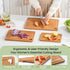 Kitchen(Set 3), Bamboo Cutting Boards for of Wood Cutting Board with Wood Storage Stand, Charcuterie & Chopping Board