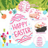 Easter Bathroom Rug, Easter Eggs Bunny Mat, Non-Slip Doormat for Indoor Outdoor Home Holiday Decoration