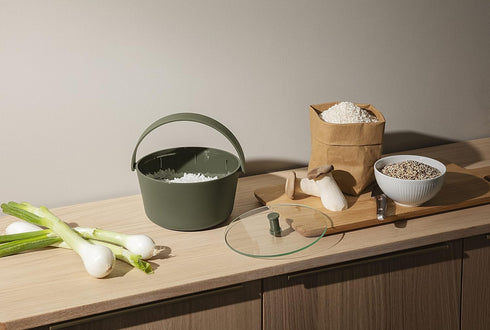 EVA SOLO Green Rice Steamer Tool | Cook Rice, Quinoa Easily in Microwave | Danish Design & Functionality