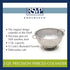RSVP International Endurance Kitchen Collection Colander Strainer, 3 Quart, Pierced Stainless Steel