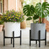 12" 12 Inch FaithLand Mid Century Plant Stand Indoor Outdoor (EXCLUDING Plant Pot) , Hold Up to Planter, Metal Planter