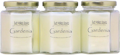 3 Pack - Gardenia Scented Blended Soy Candle | Long Lasting Spring Floral Fragrance | Hand Poured in The USA
