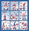 138Pcs Patriotic Window Clings, 4th of July Gnome American Flag Firework Decals, Red Blue Star Stripe Double-Sided PVC