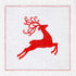 Five Star Napkins Reindeer Christmas Cocktail Napkins, White Linen, 4.5" x 4.5", Single Use - 50 Count
