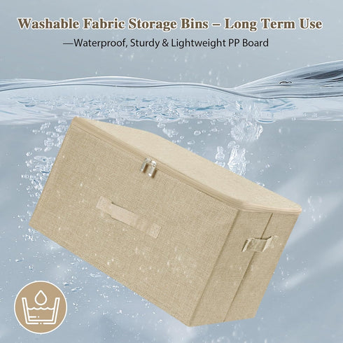 13 Closet ANMINY Storage Bins with Zipper Lids Qt Lidded Fabric Storage Boxes Baskets Cubes with Handles Collapsible