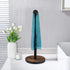 Countertop Hand Towel Stand, Free Standing Towel Rack with Weighted Wood Base for Bathroom and Kitchen
