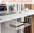SUFAUY Under Shelf Basket Organizer, Holds up to 22lbs, Kitchen Pantry Storage Bin, White, 4 PCS