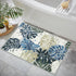 2x3 Wonnitar Kitchen Sink Rug, Machine Washable Blue Bathroom Leaf Rugs, Monstera Coastal Non-Skid Bedside Accent Mat