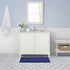 Laura Ashley Butter Chenille Bath Rug, Non Slip Shaggy Bathroom Mat for Tub and Sink - (20" x 34") Navy