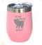 Bevvee Gettin Piggy Wine Tumbler Glass, Stainless Steel Insulated Mug with Sliding Lid, Cute Pig Decor Gifts (Pink)