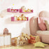 SRIWATANA Pink Solid Wood Floating Shelves for Wall Mounting