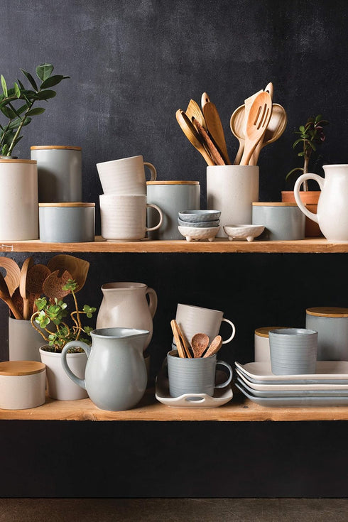 Now Designs Terrain Sandstone Utensil Crock, Natural Kitchen Storage