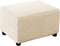 Turquoize Stretch Ottoman Cover - Soft Rectangle Slipcover with Elastic Bottom for Storage Ottoman (Large, Biscotti