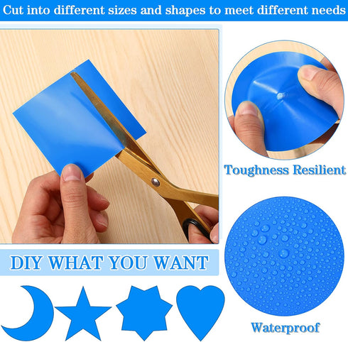 Outus 30 Swimming Pcs Pool Patch Repair Kit PVC Vinyl Pool Liner Patch Self Adhesive Plastic Pool Patch for Above
