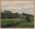 Farmhouse Landscape Canvas Wall Art, Antique Art French Artwork Vintage Country Grassland Posters 8x10inch Frame