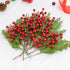30 PCs Christmas Picks Winter Christmas Tree Stems 9.5 Inches Evergreen Pine