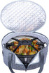 BAGSPRITE Slow Cooker Carrying Case, Compatible with 6-8 Quart Crockpot, Hot Food Tote with Lid Fastener