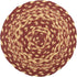 VHC Brands Classic Country Primitive Tabletop & Kitchen Jute Trivet, Burgundy Natural Tan, 8"