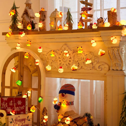 9.8FT 20 8 2025 LOLStar Christmas String Lights Decorations, LED Christmas Fairy Lights, Battery Operated (Not