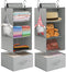 punemi 3-Shelf Hanging Closet Organizer, 2 Pack Closet Hanging Organizer with Drawers,
