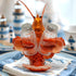 Set Hodao Lobster With Salt and Pepper Shaker Figurines Decoration Lobster with Holder Figurine for Beach Bar