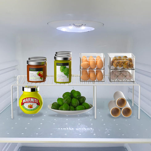 Counter Redrubbit Cabinet Storage Shelf Rack, Expandable Metal Rustproof Kitchen and Cabinet Shelf, Storage Rack