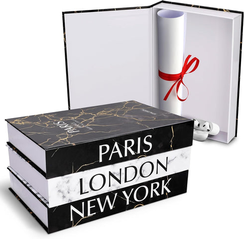 Spacelog Decorative Books for Home Decor - Set of 3 Faux Coffee Table