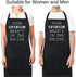 Funny 100% Cotton Apron with 2 Pockets, Adjustable Bib Black Apron for Men Women BBQ Cooking Gifts