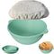 9in Bread Proofing Basket, Silicone Sourdough Baking Bowl with Liner, Thick Foldable Reusable Handmade Supplies (Light
