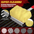 SUPOWER 15" 3X Steam Safe Grill Cleaning Brush Bristle Free for Outdoor Grill with Extended Handle, Thick Aramid Fabric
