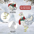 2 60 Shellwei Pcs Light up Chicken with Scarf Christmas Decoration Metal Chicken Ornaments with LED Lights Christmas