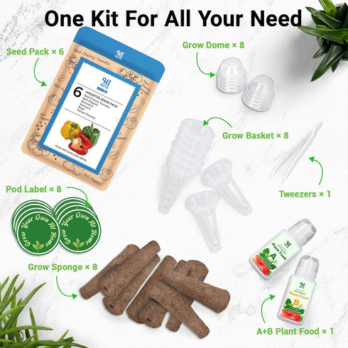 8 600+ Herb & Salad Seed Pods for All Hydroponics Growing Systems, Pods with Seeds of Basil, Spinach, Romaine, Red