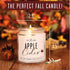 Apple Cider Candle - Fall Scented Candle with Essential Oils - 9oz Reusable Jar, 50Hr Burn, Made in USA