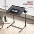 6 3 TV Tray Table, Adjustable TV Dinner Table for Eating on Couch with Cup Holder, Folding Couch Desk with Height