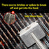 Bristle-Free Grill Brush Upgraded Aramid Fiber Wavy Pad. Safe for Cast Iron, Porcelain, Weber Gas & Charcoal Grills.