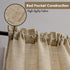Beda Home Linen Textured Curtain Valance for Kitchen Living Room; Light Filtering Farmhouse Short Valance Topper for Small Window Living Room Privacy Added Rod Pocket Design (Taupe, 52Wx18L - 1PC)