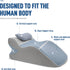 Memory Foam Wedge Reading Pillow for Bed, Adult Ergonomic Back Pillow with Adjustable Headrest, Bed Pillow for Sitting