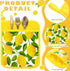 6 Pcs Pot Holders for Kitchen Heat Resistant Yellow Lemon Design Pot Holders with Hand Pockets and Hanging Loops Cotton